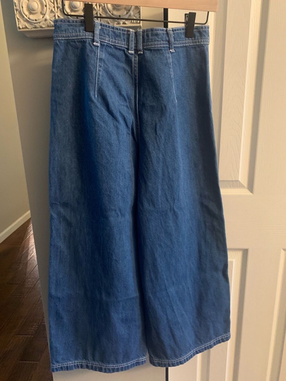 BDG Super Wide Leg Exposed Button Fly Cropped High Waisted Flare Jeans - 28 - Picture 9 of 14